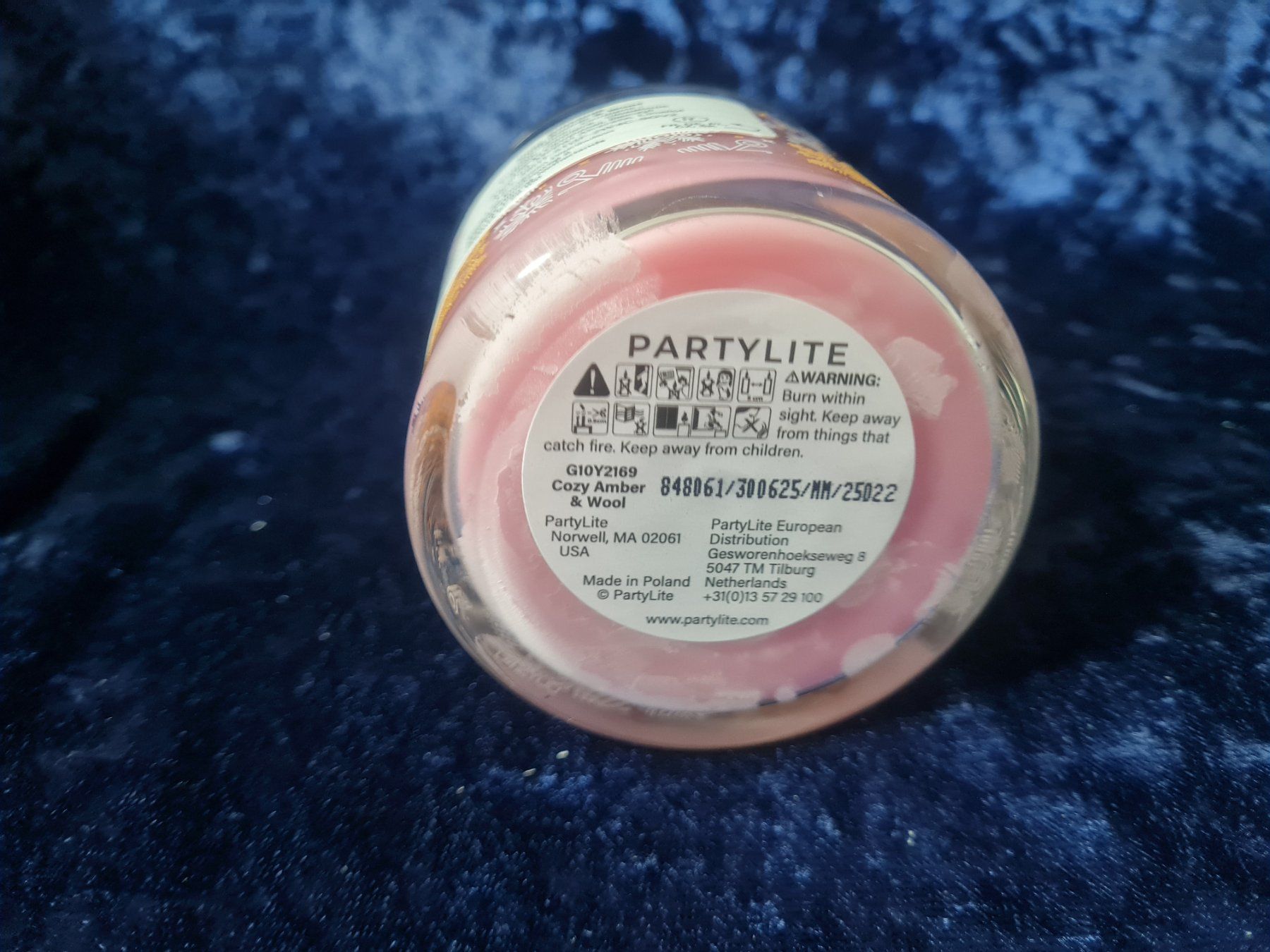 Partylite Candele: PartyLite - Mini-Duftwachsglas Cosy Amber + Wool – Nuovo e nell'imballaggio originale da Othmarsingen venduto da Kleibai 1