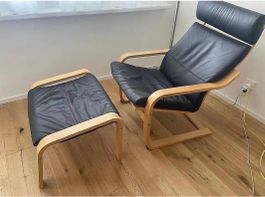 Ikea Sessel mit Hocker 