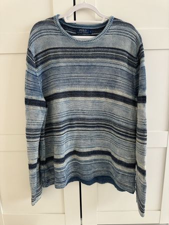 Polo Ralph Lauren Pullover Blau Gestreift Gr. L
