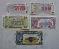British Armed Forces ++ 5 Stück alte Banknoten ND (ab 1948)