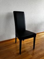 Schwarze Esszimmerstühle Kunstleder, gut erhalten (4x)