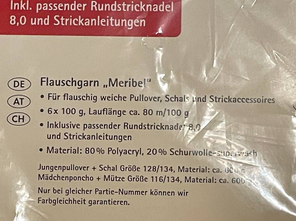 Lana: Flauschgarn MERIBEL (Nr145) – Nuovo e nell'imballaggio originale da Zug venduto da Sotto2025 1