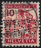 1915 Luzernerli J2 o einwandfrei PERFINS selten Top ab 1.-
