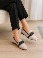 Beige Zara Loafers Bow EU 40