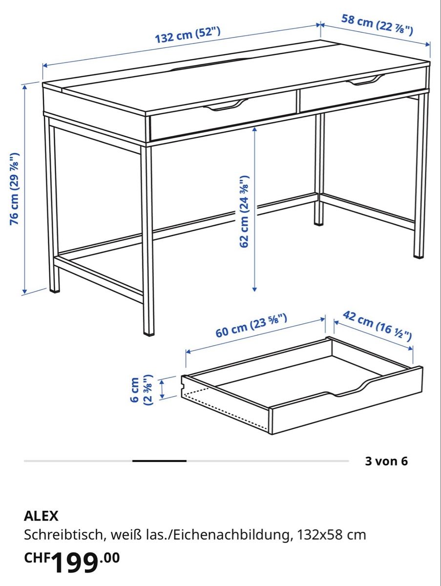 Scrivanie: IKEA Alex Schreibtisch, Neuwertig – Nuovo (secondo la descrizione) da Zillis venduto da Lundra 2