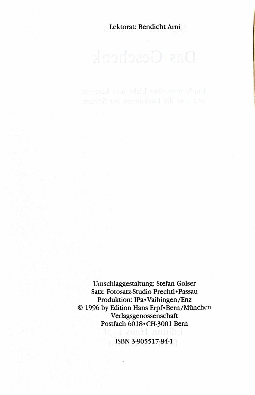 Libri: Wilhelm Sighard, Das Geschenk – Nuovo (secondo la descrizione) da Sarnen venduto da Livres 3