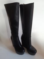 Black real leather Clizia boots size 35