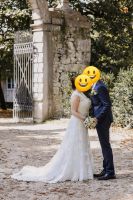 Brautkleid/Hochzeitskleid in A-Linie, Grösse L