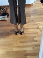 Damenschuhe Slingpumps dunkelrot Lackleder Grösse 40 neu