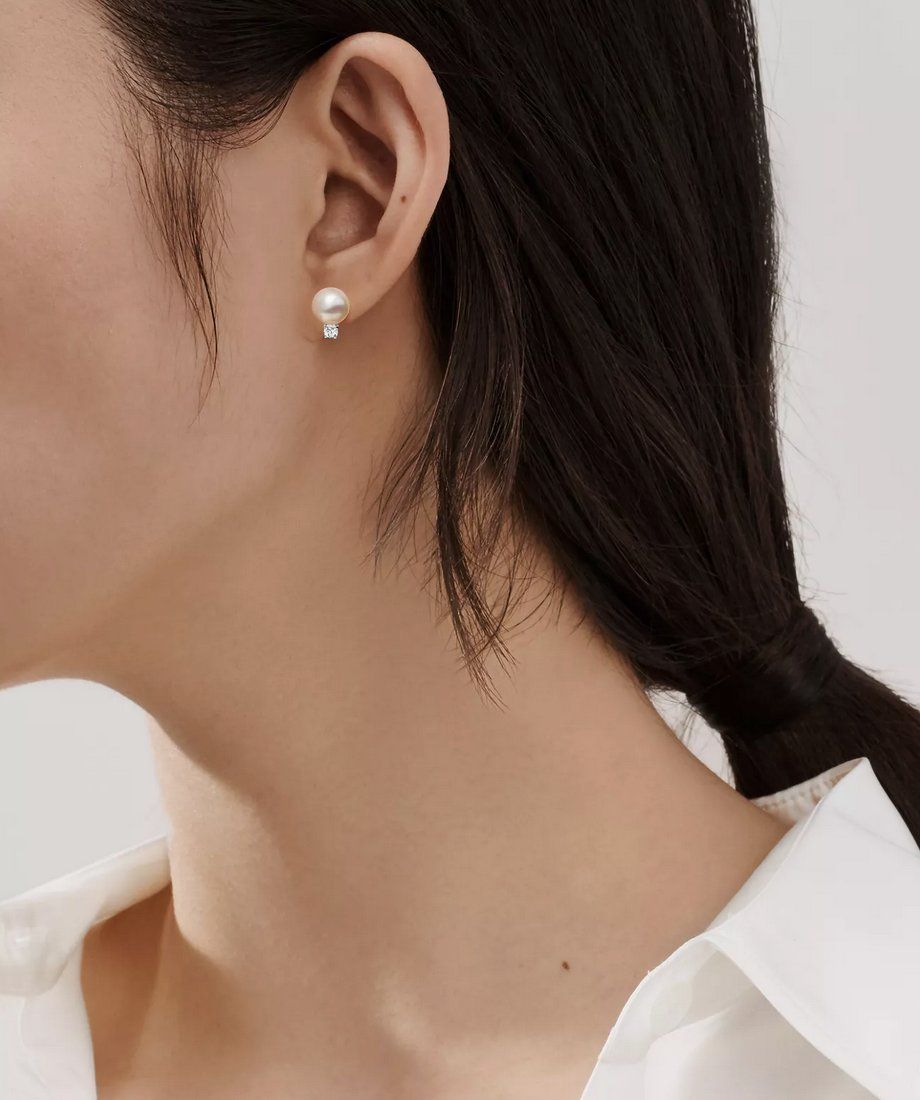 Tiffany & Co. Orecchini pendenti & Orecchini a lobo: TIFFANY & Co. Perlen-Diamant-Ohrstecker – Nuovo (secondo la descrizione) da Luzern venduto da Aleoschli