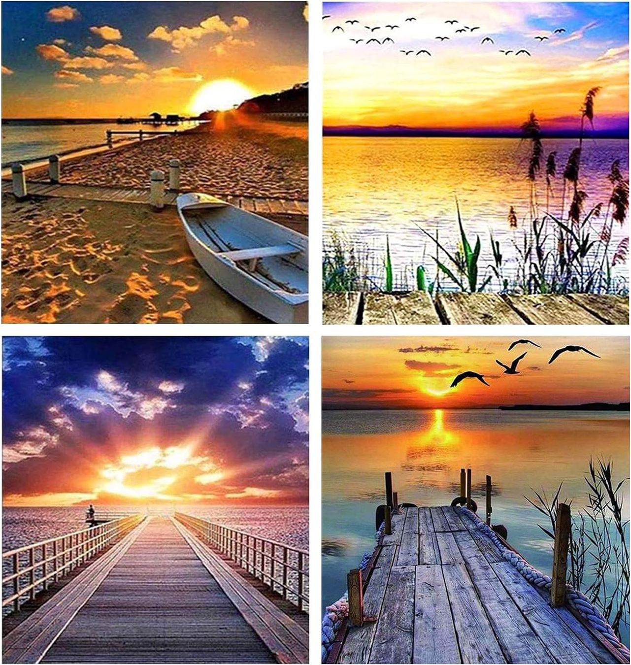 Poster & Bilder: 5D Diamant Painting 4 Stück Sonnenuntergang am Meer 30×40cm – Neu (gemäss Beschreibung) aus Thun von keller001 2