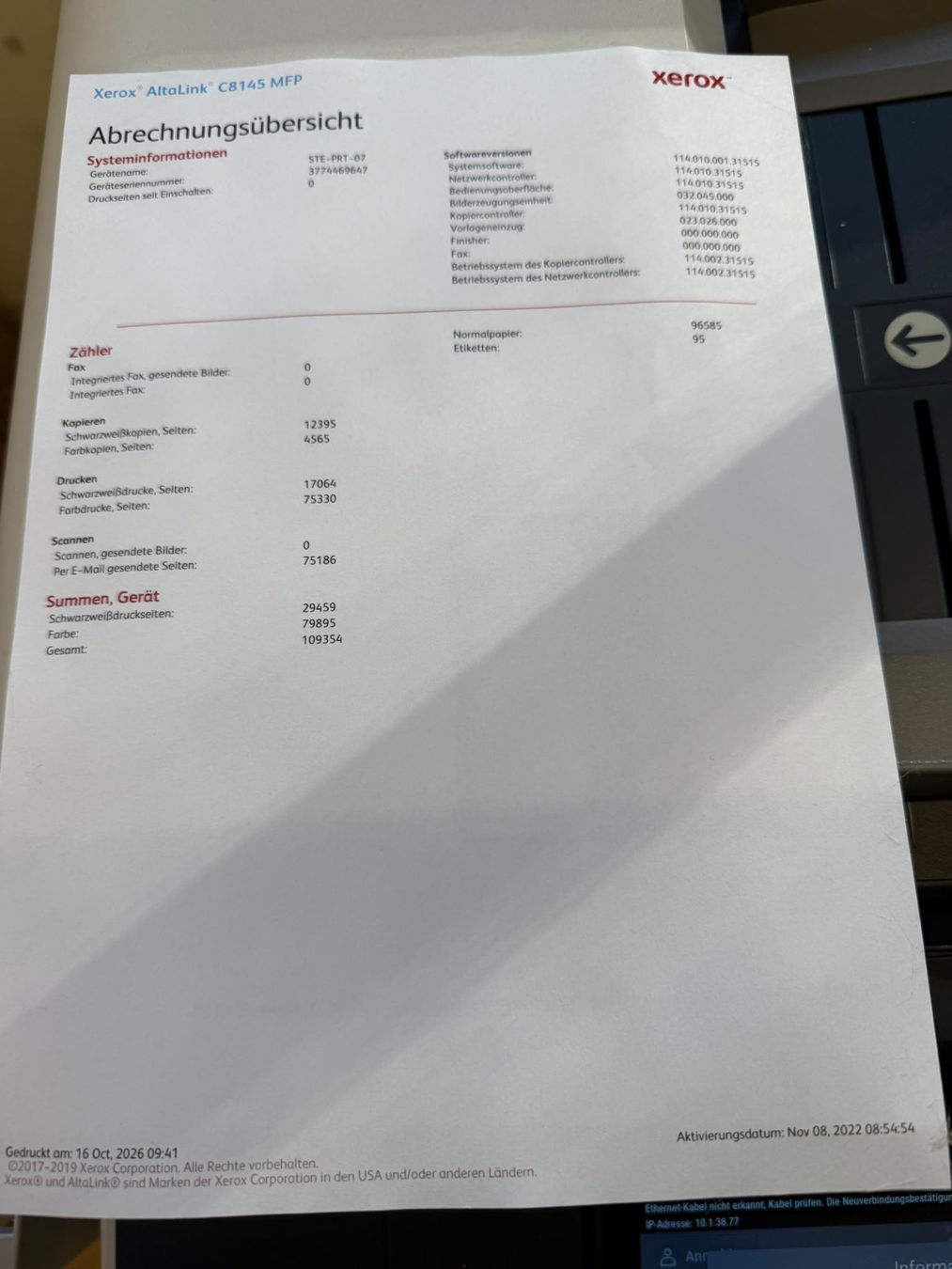 Xerox Stampanti: Xerox AltaLink C8145 Multifunktionsdrucker gebraucht – Usato da Wil SG venduto da S-ICT 2