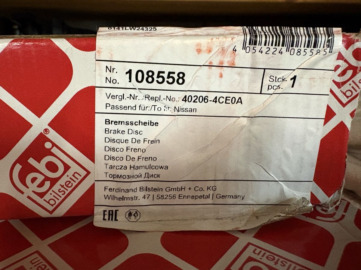 Nissan Alle Autoersatzteile: FEBI BILSTEIN 108558 Bremsscheibe neu – Neu und originalverpackt aus Boswil von P18 2