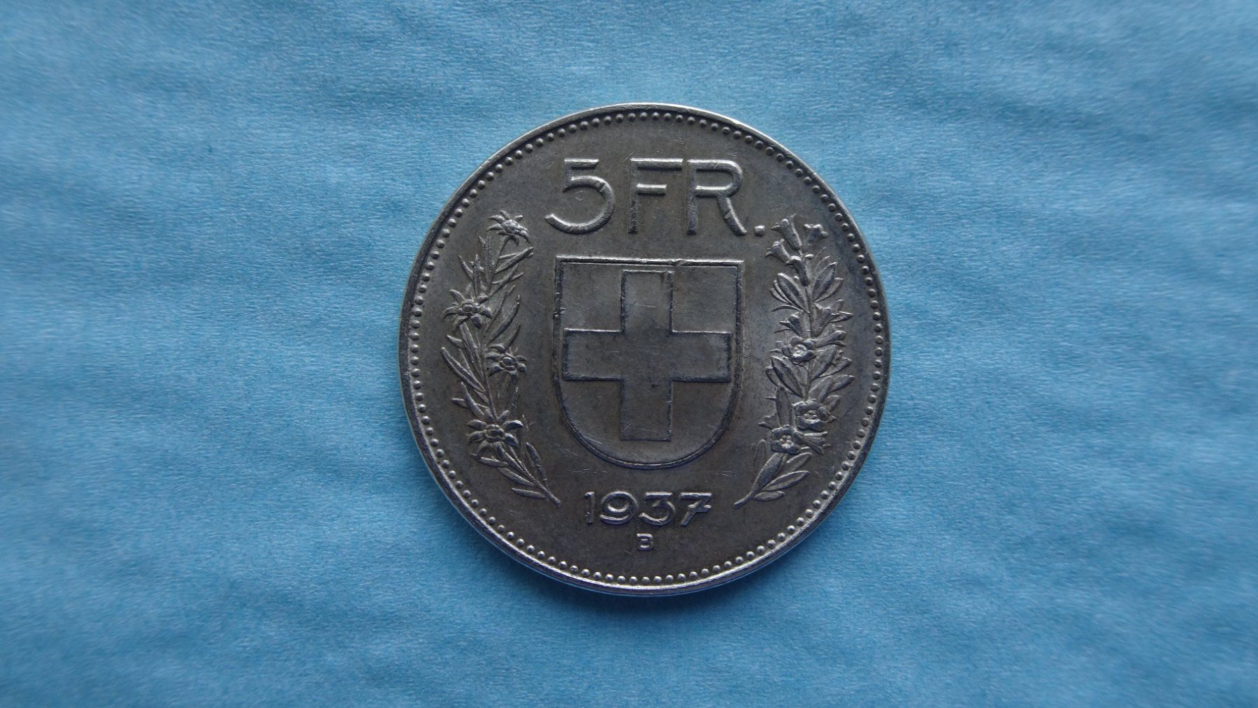 Tutti le monete: Silbermünze 5 Franken 1937 – Usato da Zürich venduto da blaumeisli62