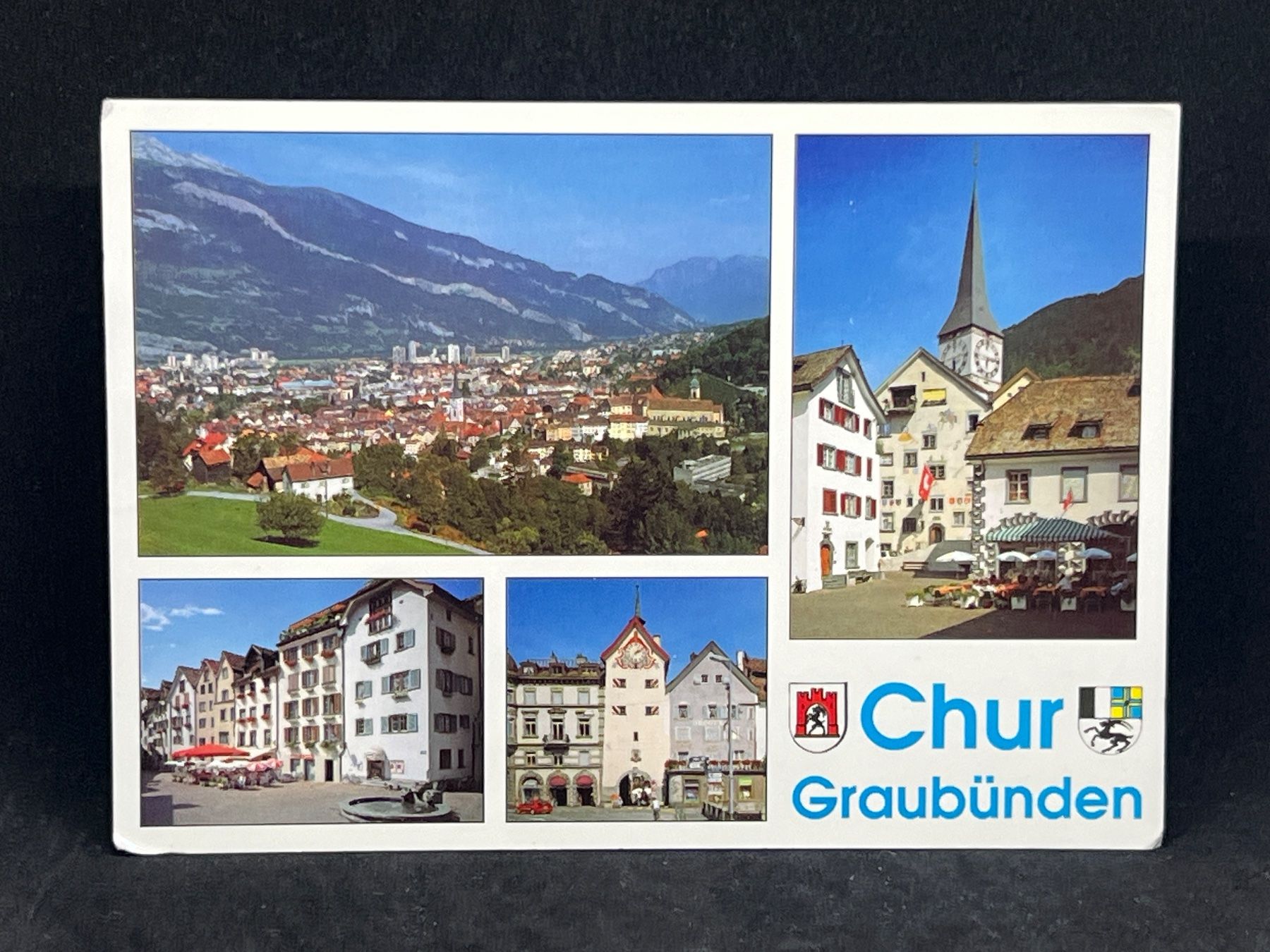 Cartoline postali: Chur mit Altstadt und Obertor – Usato da Widnau venduto da Brusi9