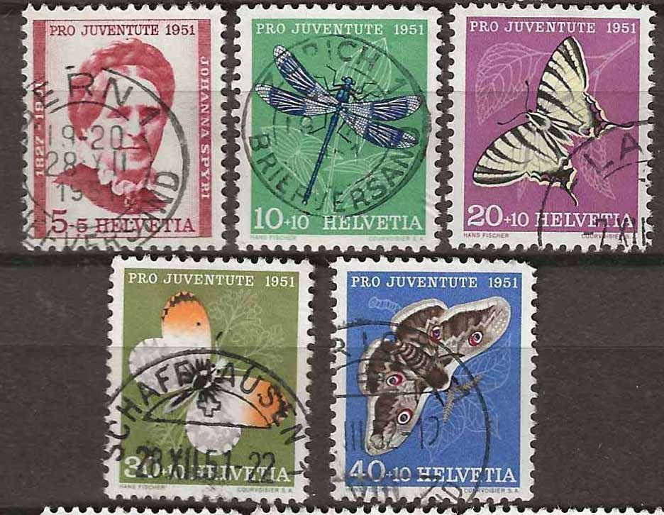Tutti i francobolli: PJ051 - Pro Juventute 1951 obl. – Usato da Trélex venduto da Phil_Albert