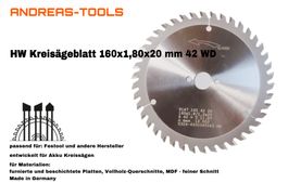 Sägeblatt 160 mm 42 WD für Festool & andere Hersteller