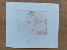 Exlibris Oskar Schroth - Original Radierung Erotik signiert