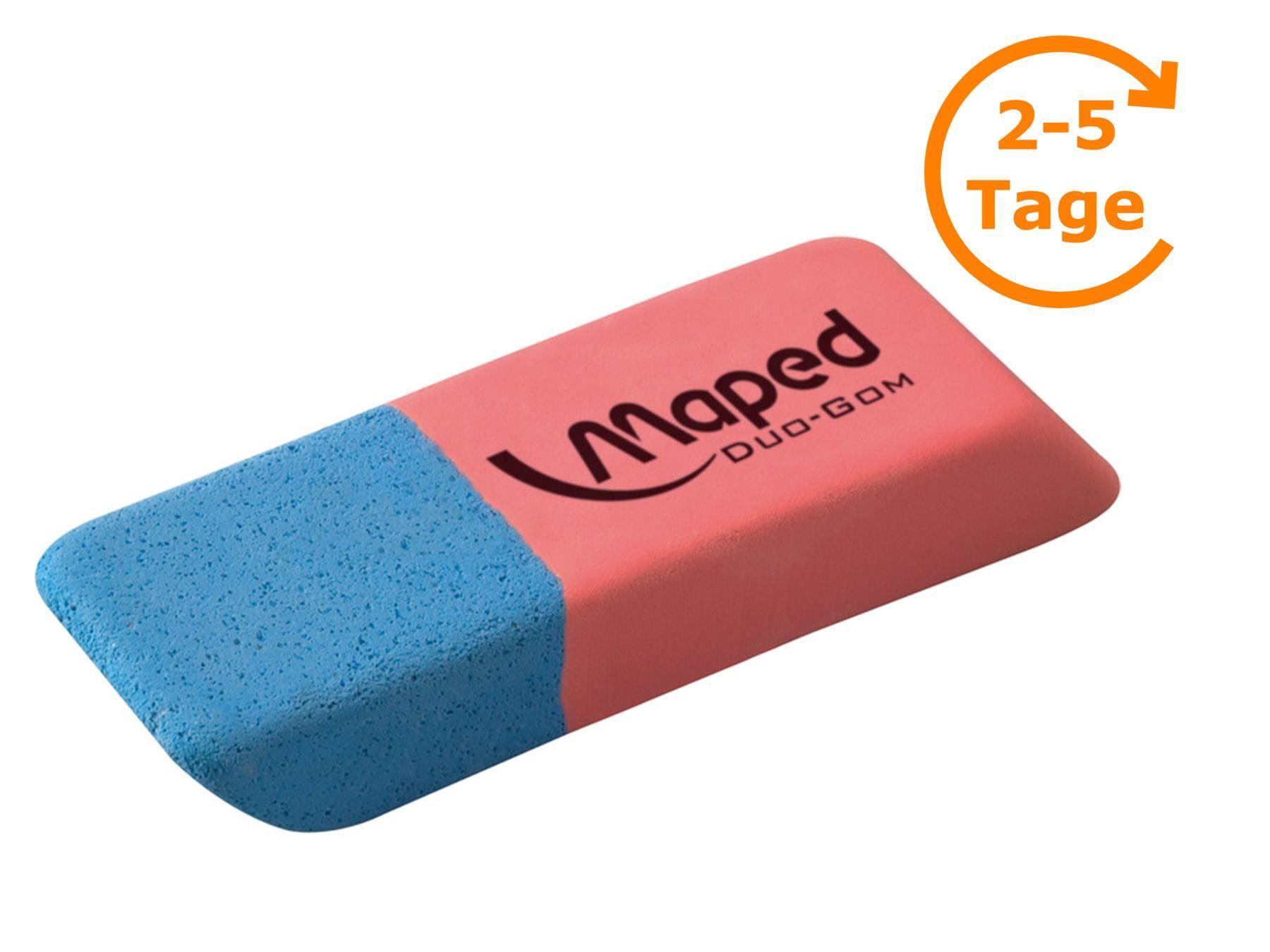 Altro in Scrittura & Disegno: Kautschukradierer Duo-Gom mittel blaurot – Nuovo e nell'imballaggio originale da St. Gallen venduto da cointec