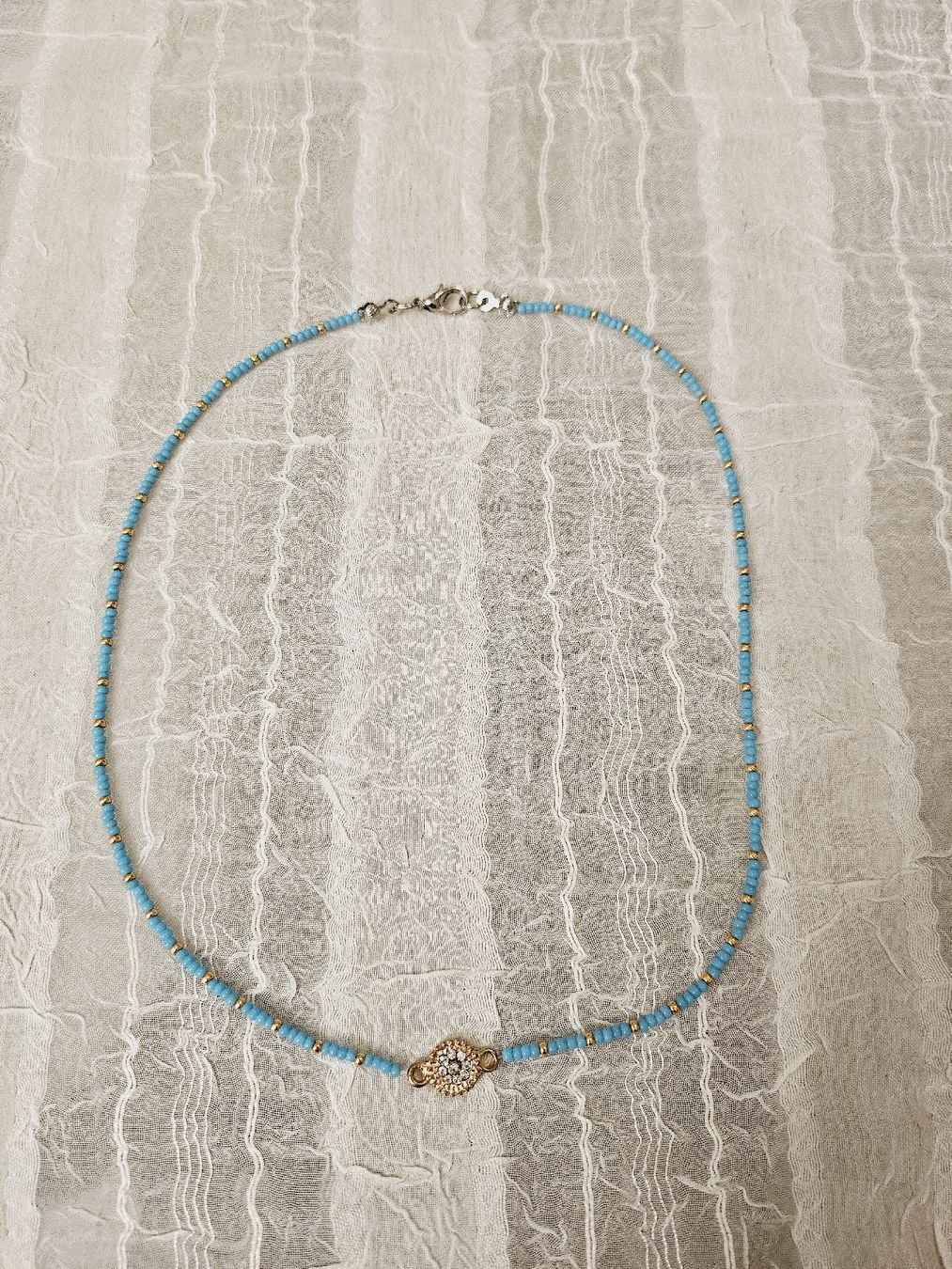 Catenine: Blaue Perlenkette mit Nazar-Amulett – Nuovo (secondo la descrizione) da Dietikon venduto da Eleda 1