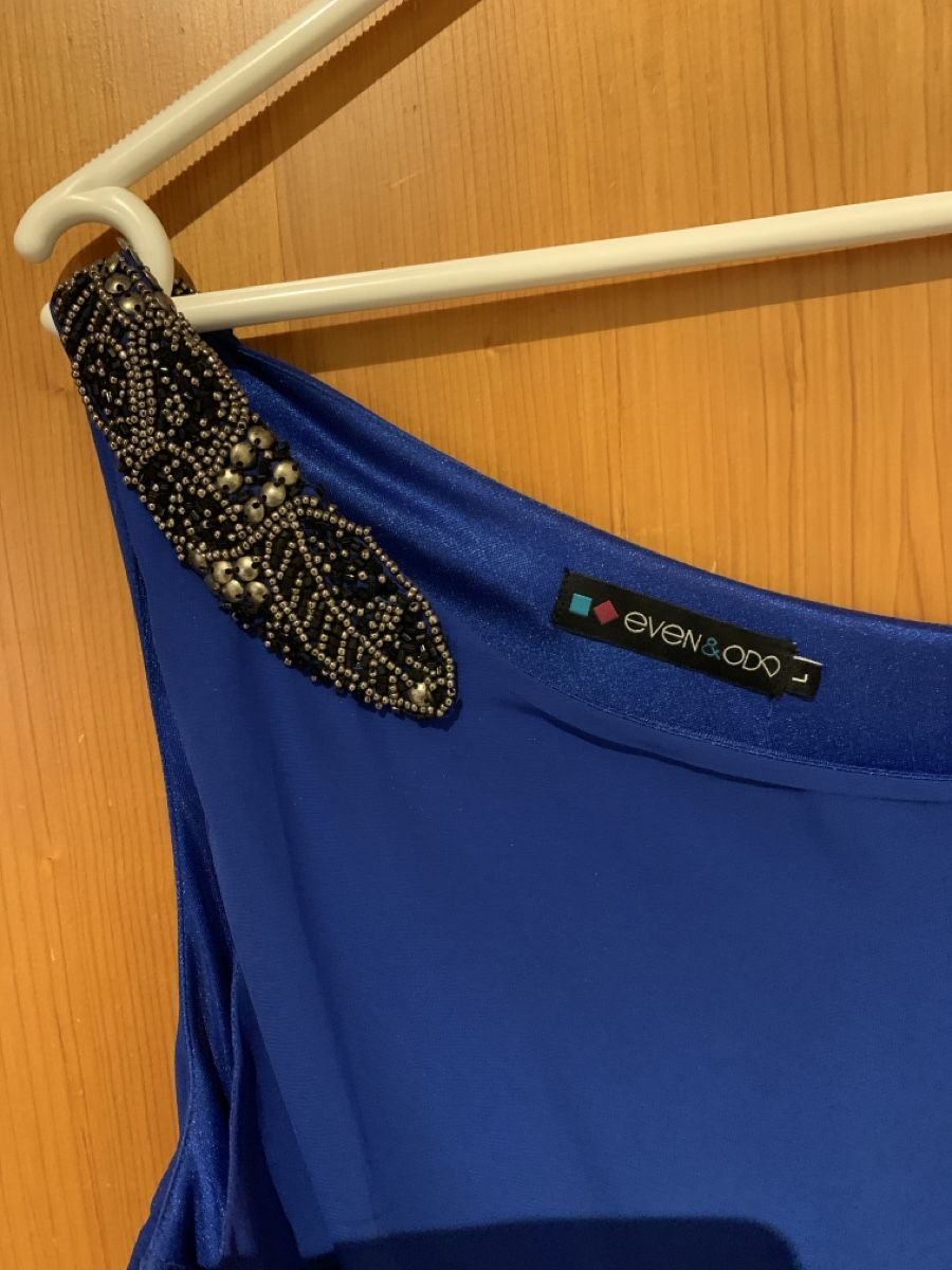 Vestiti: langes Abendkleid Even&Odd blau, Grösse L – Usato da Meilen venduto da Flockenwirbel