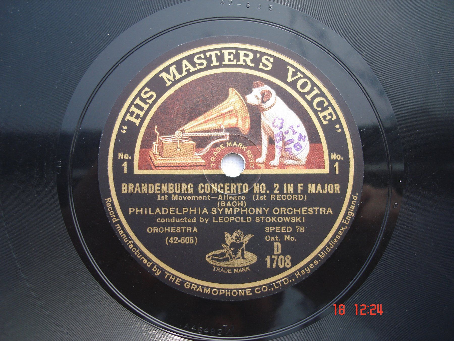 Dischi in vinile: Schellackplatten J.S.Bach Brandenburgisches Konzert Nr.2 – Usato da Aeschi SO venduto da abi1951