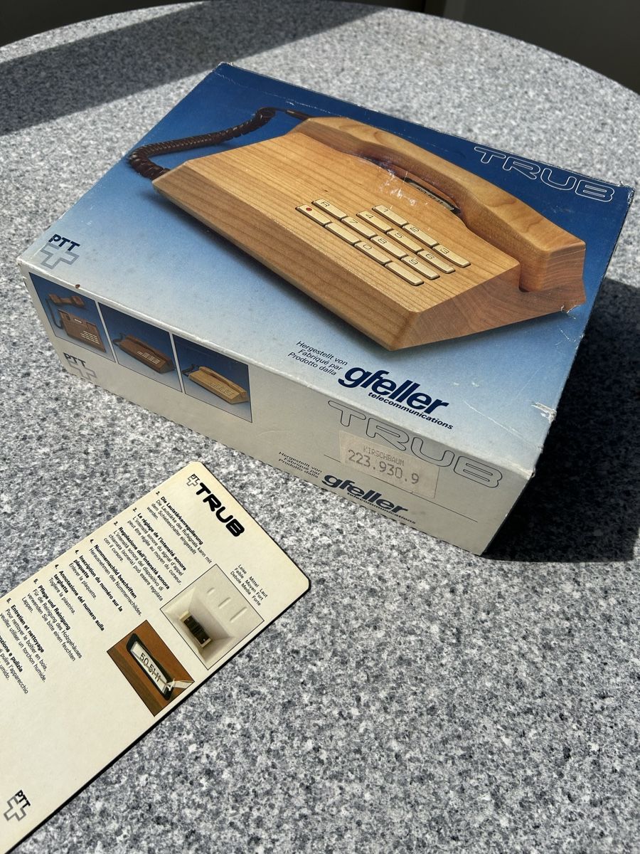 Telefone: PTT Tischtelefon TRUB Eschenholz (dunkel) – Gebraucht aus Muri AG von old-swissphones 2