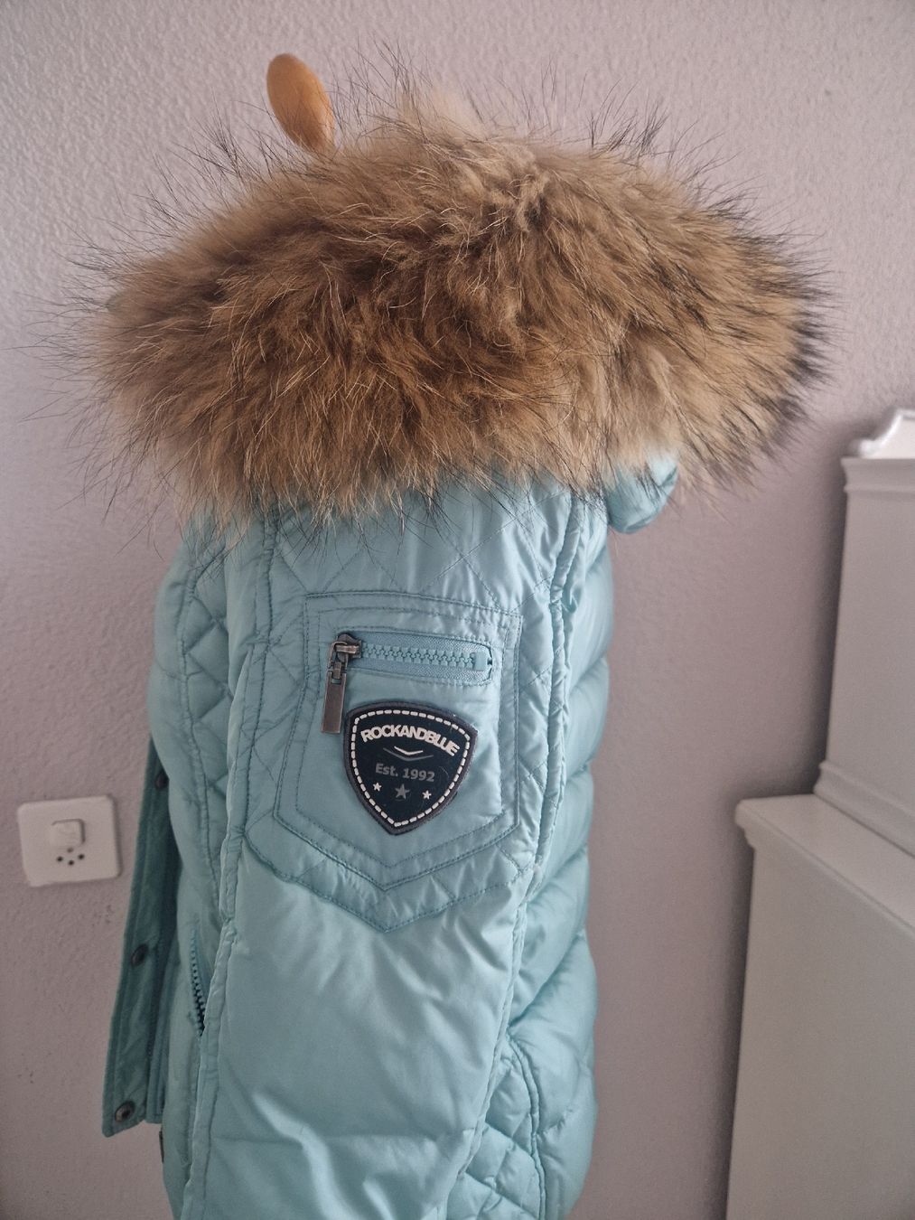 Giacche: Winterjacke mit Echtpelz, hellblau, Grösse  S – Usato da Riken AG venduto da cha_2svd 1