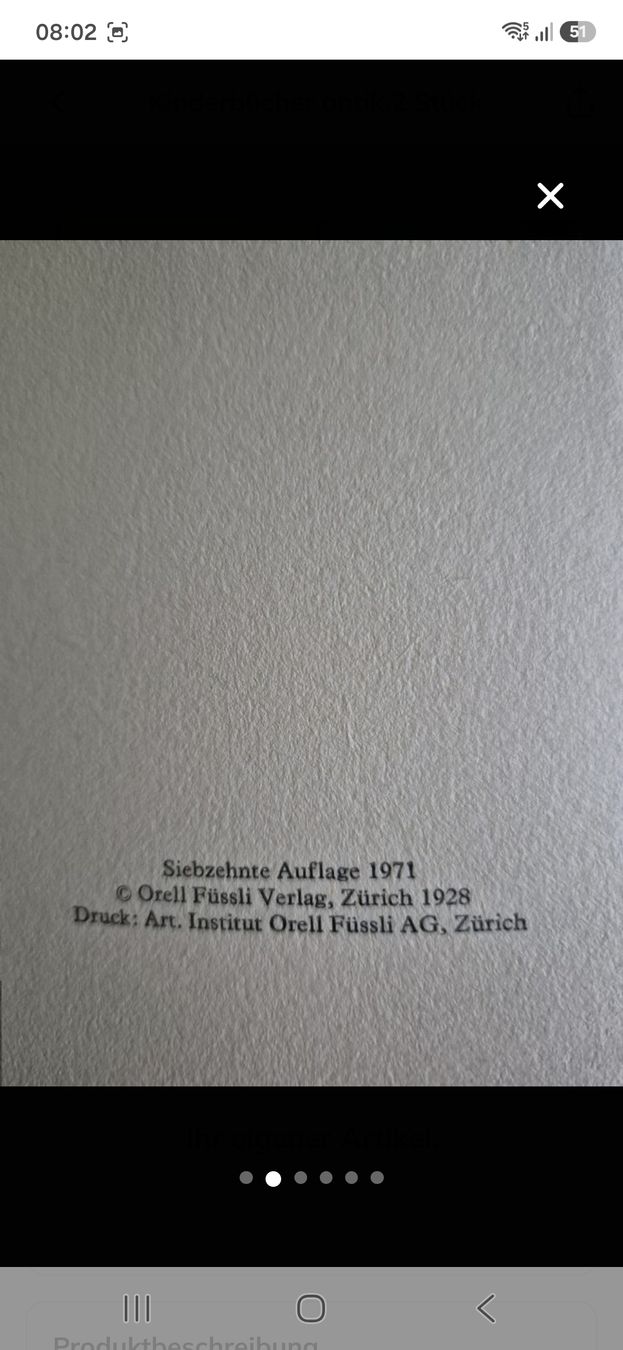 Libri: Kinderbuch antik ,2 Stück – Usato da Villmergen venduto da MONCHHICHI 1