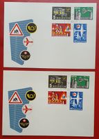 2 x FDC Freimarken 1956, deutsch + französisch, ohne Adresse