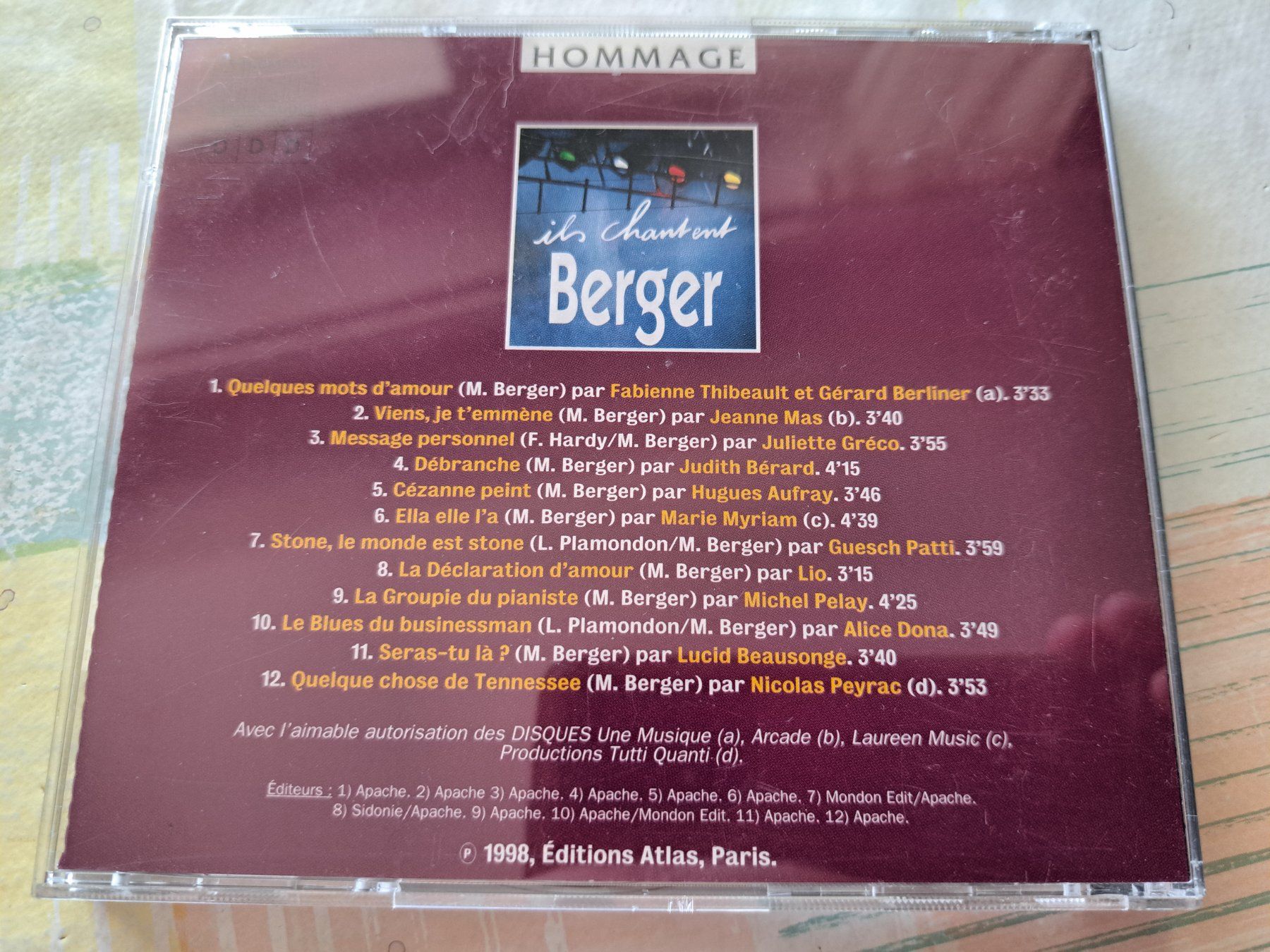 CD: Cd Ils chantent Berger  – Usato da Pully venduto da bro_n52j 1