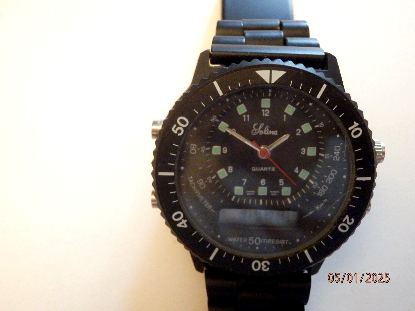Orologi: Solina, Quartz, Multifunktion, 39mm, digital und analog, neu – Usato da Ueberstorf venduto da dinbau 1
