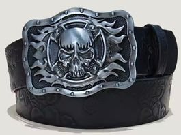 Stylischer Totenkopf 💀 Gürtel - 110cm —> NEU!