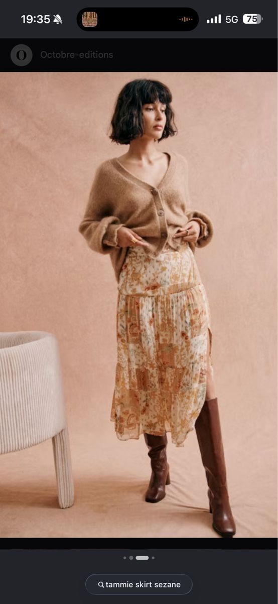 Sezane Jupes: Rock Sezane geblümt mit Schlitz – D'occasion à Teufen AR par carpfle