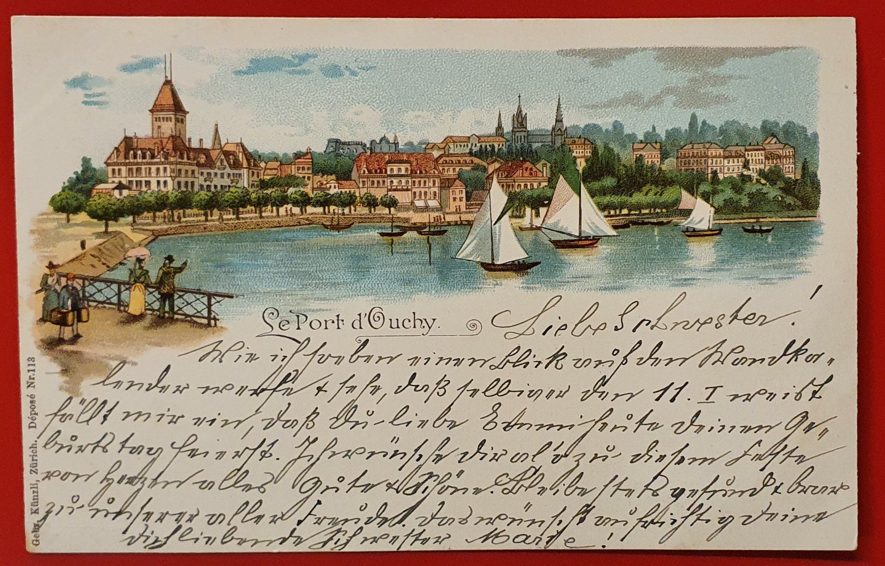 Ansichtskarten: le Port de Ouchy 1899 – Gebraucht aus Kreuzlingen von Rschweiz1