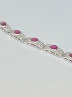 Bracciale Tennis Tiffany oro bianco diamanti rubini
