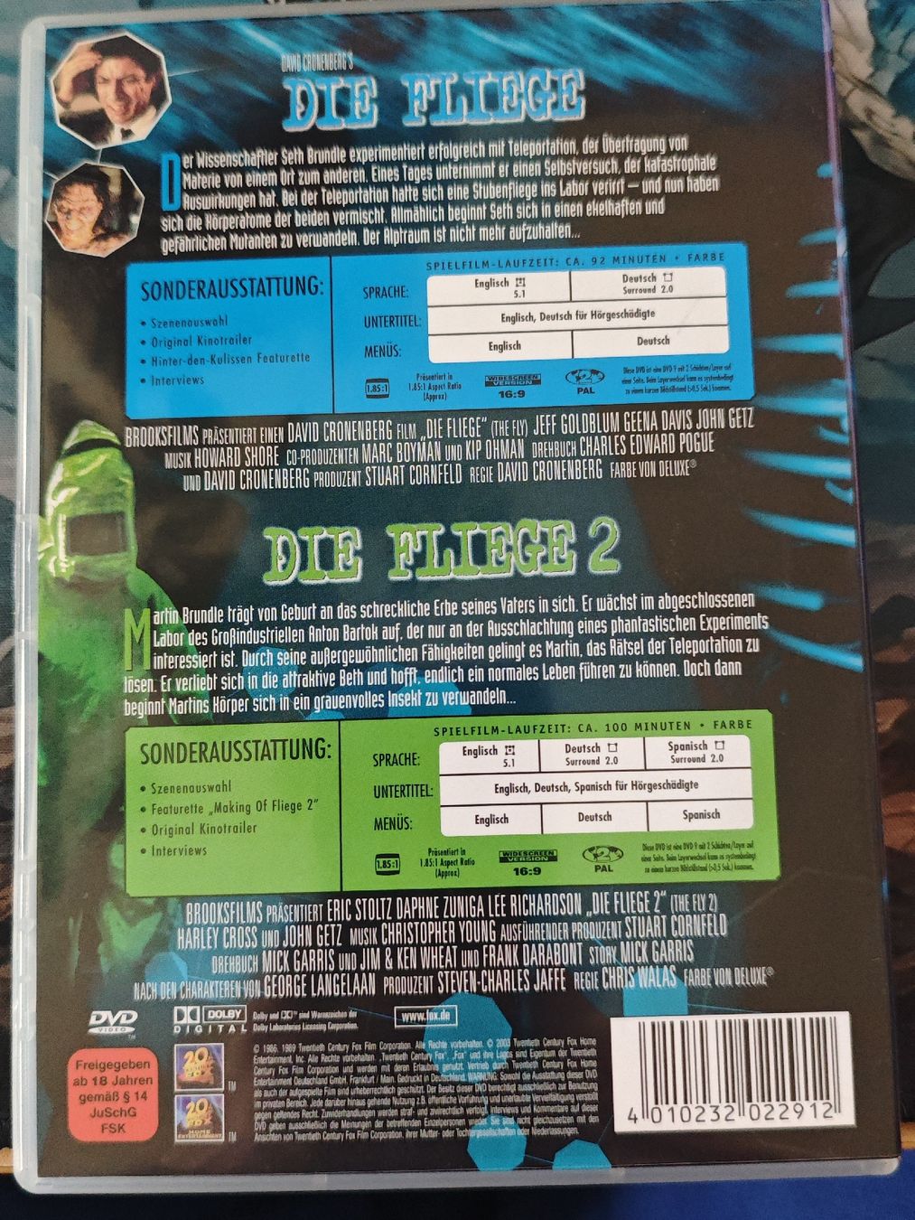 Alle DVDs: Die Fliege Teil 1 + 2 – Gebraucht aus Laufenburg von grossrto 1