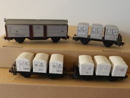 H0 DC KLEINBAHN Güterwagen DB 4 St