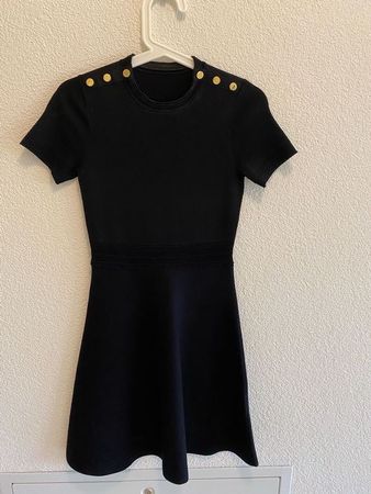 Sandro knit black dress 34