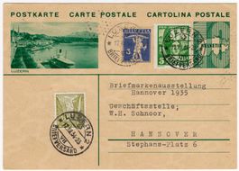 interessante ZF auf LUZERN Bildpostkarte mit passendem ʘ
