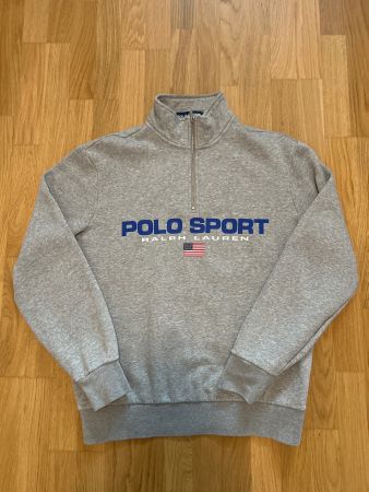 Vintage! Polo Sport Ralph Lauren Grau Half Zip Gr. M