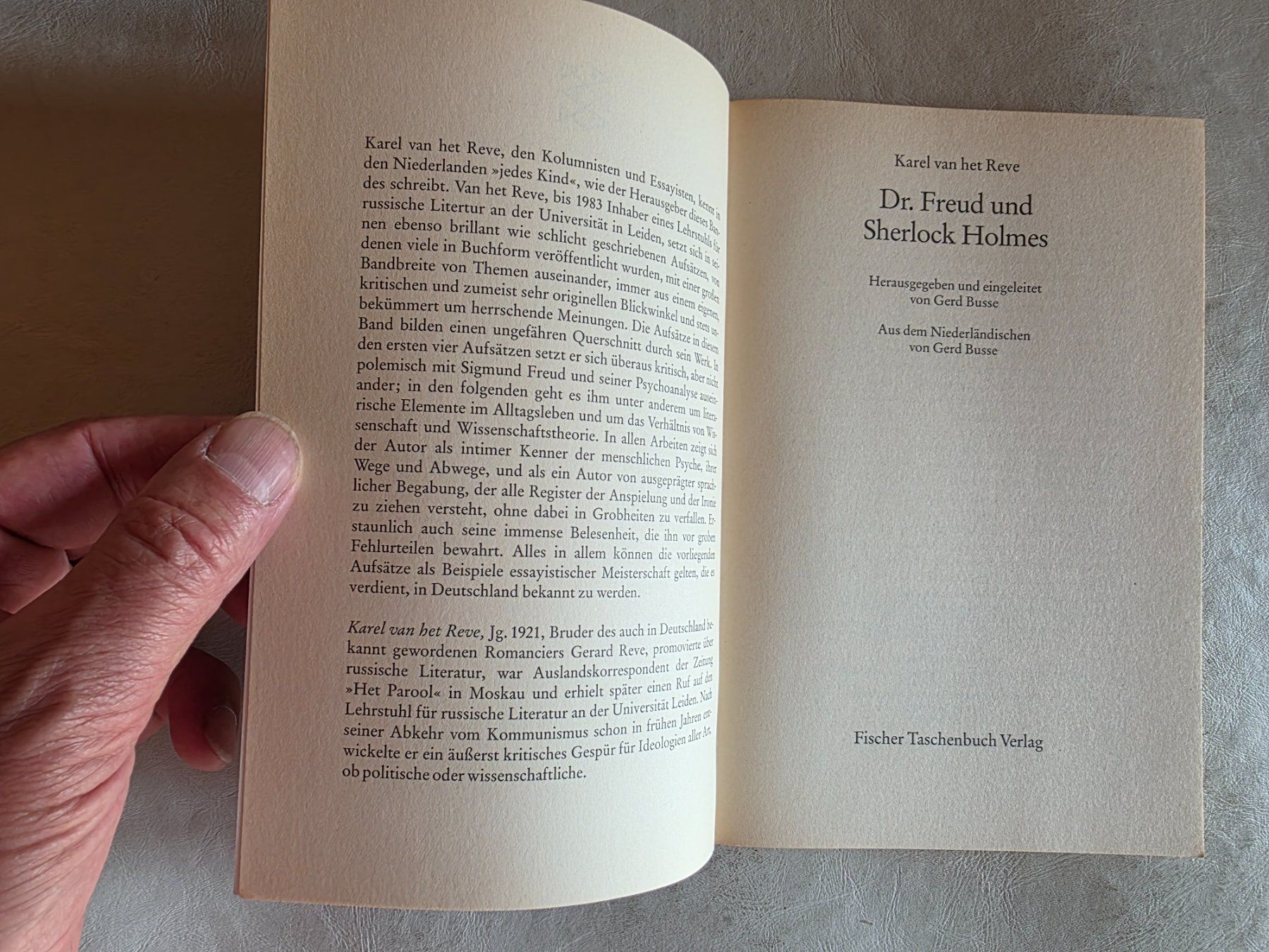 Libri: Dr. Freud und Sherlock Holmes - Karel van het Reve - 1994 – Usato da Walterswil BE venduto da Lonitti 7