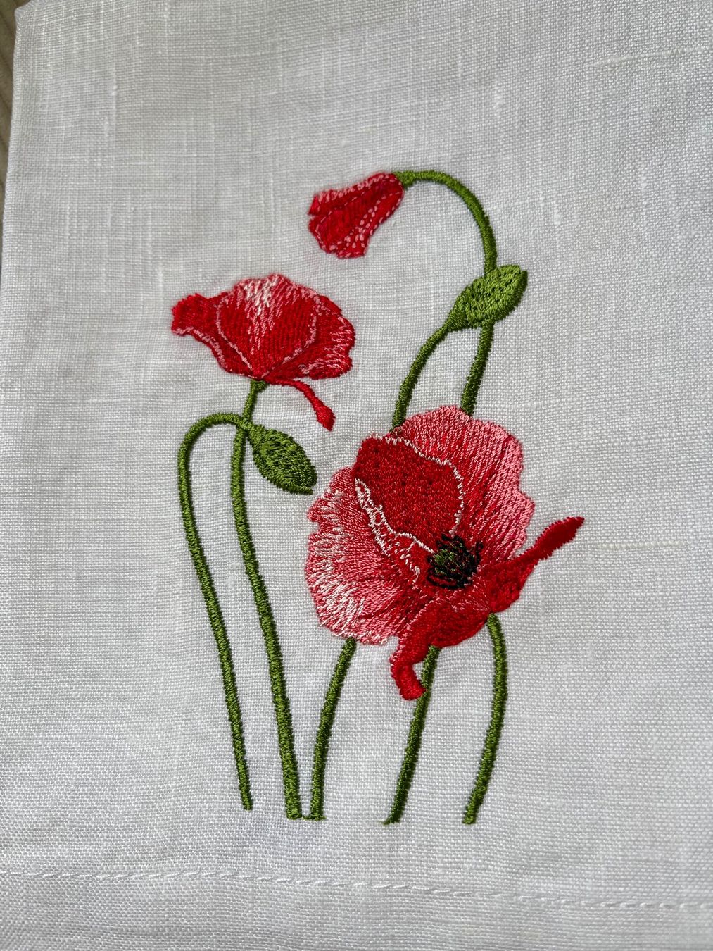 Serviettes: Leinen Serviette, bestickte Serviette, Weiss – Neuf avec emballage d'origine à Meilen par tea_n6fg 2