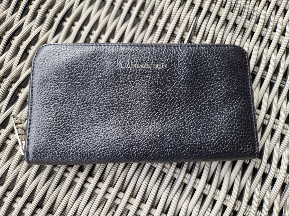 Lot De 2 Porte-Monnaie Cuir Noir Avec Fermeture Éclair - Étui Clés Élégant Et Pratique