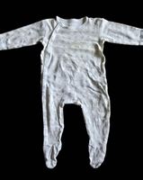 Baby Pyjama Gr. 74 weiss mit Bären, Baumwolle süss