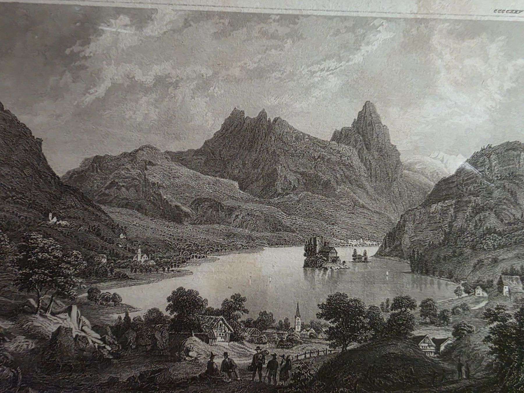 Stiche: Stich - Der Lauer- (oder Lowerz) See - wohl 1425 – Gebraucht aus Walterswil BE von Lonitti 4