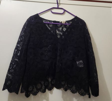 Top SÉZANE dentelle noir taille 40 
