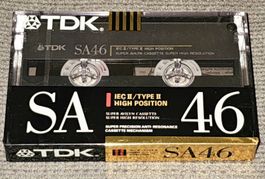 TDK"SA-46" audiokkassetten ultra rare in 46m. collectors!
