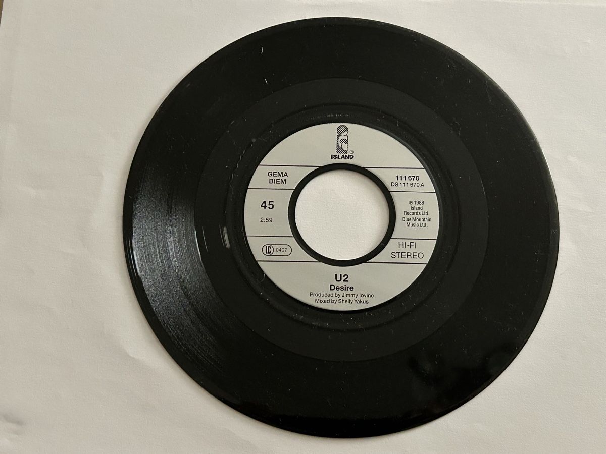 Dischi in vinile: U2. 1988. DESIRE – Usato da Faulensee venduto da Mizuno06 2