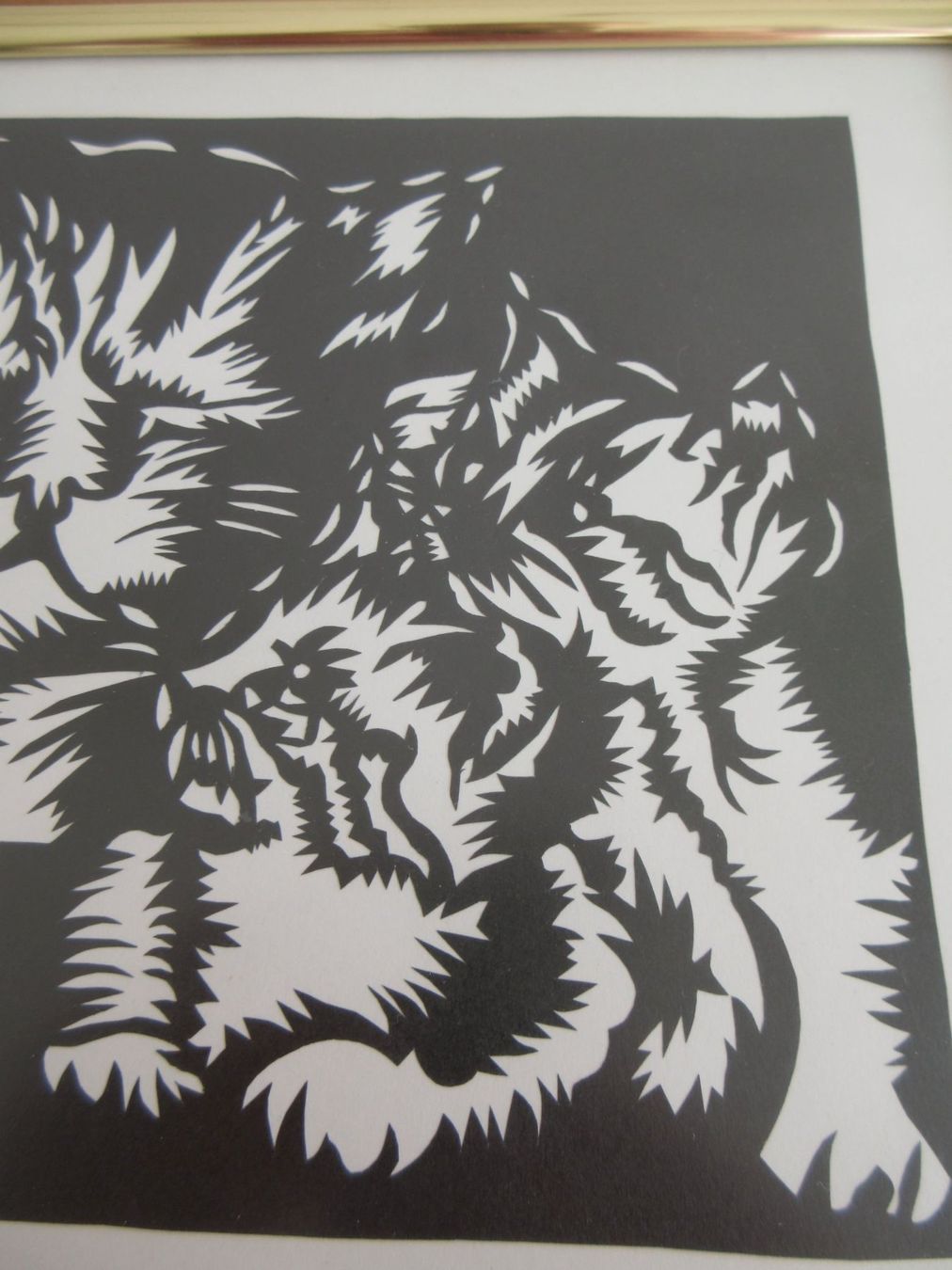 Grafica & Litografie: Katzenbild Scherenschnitt, signiert 95 – Usato da Binningen venduto da tempipassati 2